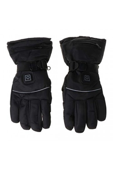 Gants chauffants électriques coupe-vent 4,5 V unisexes avec bande réfléchissante, 3 niveaux, batterie rechargeable, moufles c