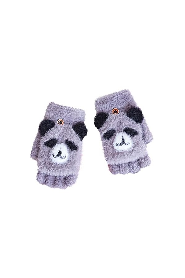 Kedelack Velours Chaud Gant Casual Hiver Tricot Flip Mignon Plus Multifonction Motif Gants Mitaines Femmes Temps Froid Coule