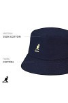 Kangol Washed Bucket Bob, Bleu Marine, Large Mixte