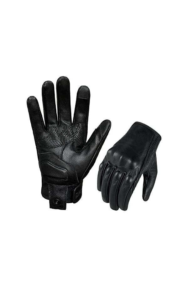 Gants Hiver Homme Chauffant Gant Thermique Homme Gants De Moto Gants En Cuir À Écran Tactile Pour Hommes Équitation Gants À D