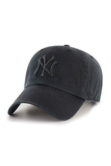 47 New York Yankees Adjustable Cap Clean Up MLB Black/Black - One-Size