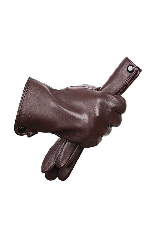 Gants Pour Hommes Gant Tactile Homme Gants Chauds Hommes Hiver Eau Ondulation Gants Pour Hommes Gants En Cuir Pour Hommes Noi