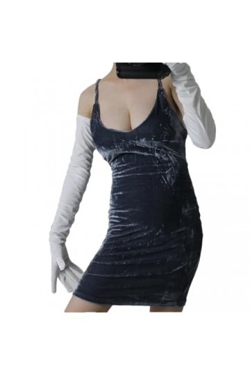 Pohullan Gants longs en velours pour femme - Haute élasticité - Cygne doré, 70 cm - Blanc, M