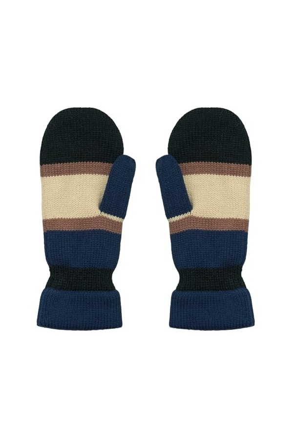 Becksöndergaard Norwich Emerald Mittens Gants dhiver pour femme Bleu/crème/noir Navy Blazer Taille S/M – L/XL, Blazer bleu
