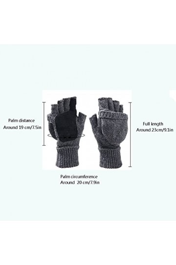 Gants Dhiver Pour Hommes/femmes Gants convertibles hivernaux retournement de mitaines de dessus avec une chaleur antidérapan