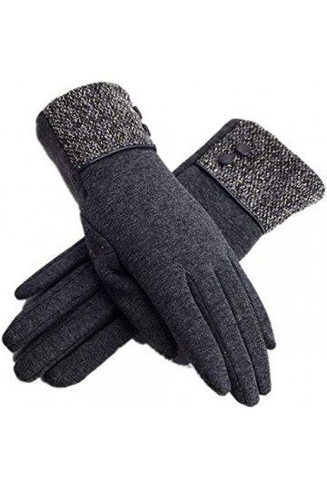 GHCXY Moufles unisexes pour adultes - Pour lautomne et lhiver - En coton extensible glamour - Pour téléphone portable - Élé