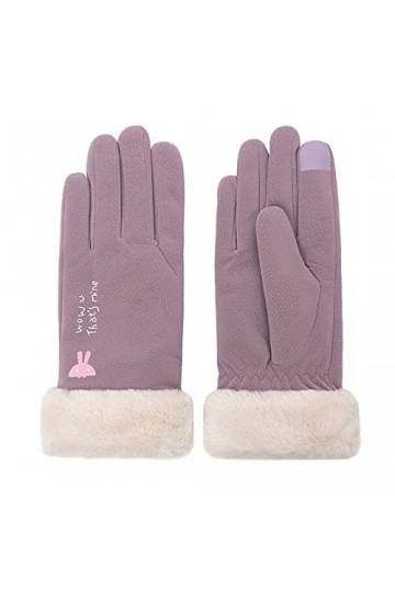 Gants dhiver en tricot pour femme, gants pour écran tactile, gants de moto en polyuréthane thermique, imperméables, doux, co