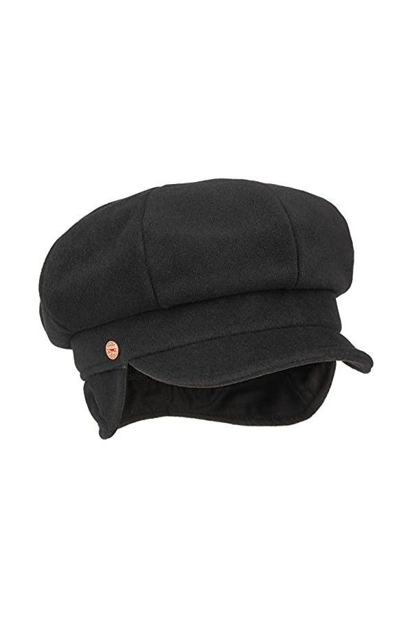 Mayser Casquette Gavroche Camilla Oreillettes Femme - Made in The EU Type Laine pour lhiver avec visière, Oreillettes, Doubl