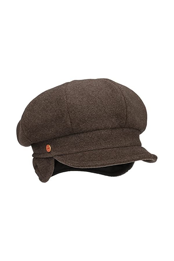 Mayser Casquette Gavroche Camilla Oreillettes Femme - Made in The EU Type Laine pour lhiver avec visière, Oreillettes, Doubl
