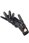 Gants DHiver Gants Pour Hommes En Peau De Mouton Gants Confortables En Cuir Souple Pour Hommes Gants Tactiles Noirs 9