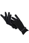 Gants dhiver simples pour femmes, gants en cuir de mouton, Noir , 6.5