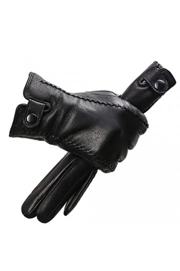 Gants en cuir pour femme, garde au chaud, standard, 8.5