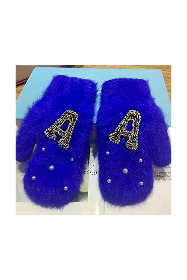 Gants Gloves Moufles Hiver Homme Femme Gants pour Dames Couleur Cristal Décoration Filles Gants Femmes Chaud Doux Moufles pou