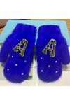 Gants Gloves Moufles Hiver Homme Femme Gants pour Dames Couleur Cristal Décoration Filles Gants Femmes Chaud Doux Moufles pou