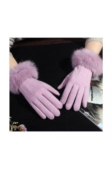 TJOIUY Gants dhiver Gants Femme Hiver Velours épaissir Mitaines Chaudes Cachemire Doigt Complet Broderie écran Tactile Gants