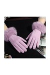 TJOIUY Gants dhiver Gants Femme Hiver Velours épaissir Mitaines Chaudes Cachemire Doigt Complet Broderie écran Tactile Gants