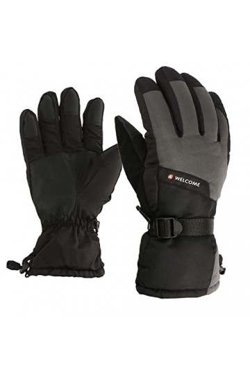 Kedelack Gants de Ski Gants Chauds Hiver Coupe-Vent et Gants Adultes Gants Femme Gants Moufles Couleur : Brown, Taille : One