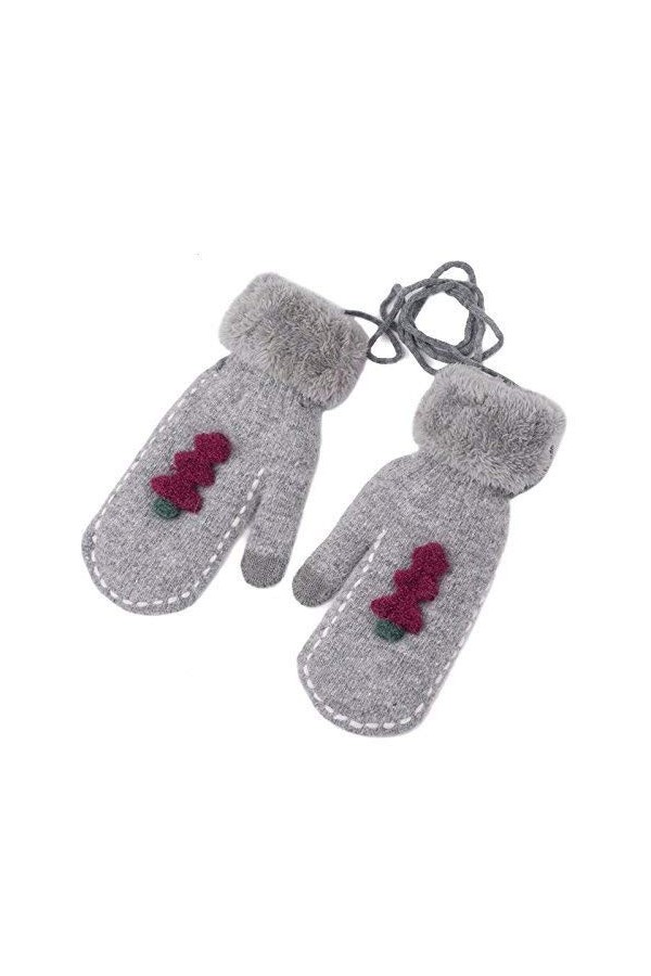 Gants Femmes Mode Cou Hiver Chaud Young Styles Cou Mitaines En Peluche Épaissir En Plein Air Moufles Color : Rosa, Size : On