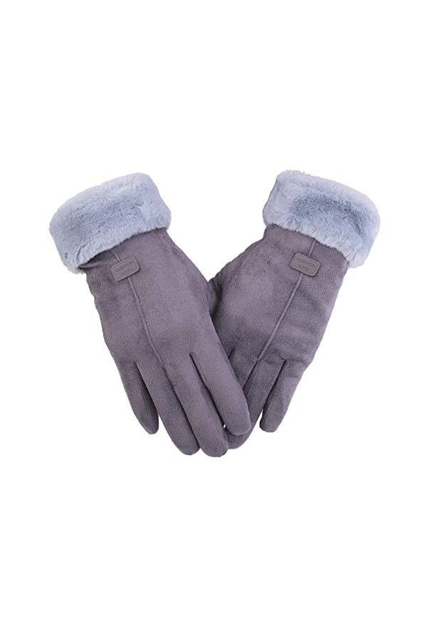 Kedelack Gants Chauds Thermique Câble Femme Élastique Écran Tactile Tricot Hiver for Conduite Gants Mitaines Combo avec Poche