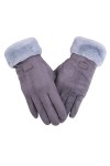 Kedelack Gants Chauds Thermique Câble Femme Élastique Écran Tactile Tricot Hiver for Conduite Gants Mitaines Combo avec Poche