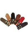 Gants dhiver pour femmes plus velours chaud daim plaid froid gant extérieur coupe-vent écran tactile couleur : gris, taille