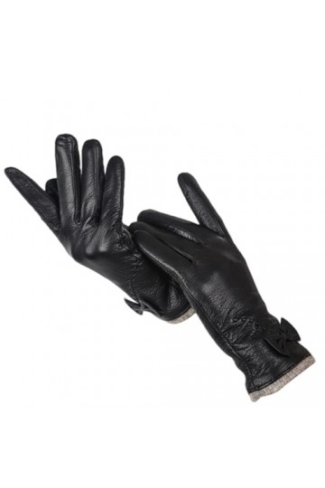 HEAITHpool Gants en cuir pour femme - Gants dhiver dextérieur pour femme