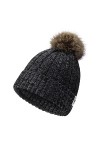 rivmount Bonnet Femme Hiver, Bonnet en Tricot Extensible, Chaud et Rembourré, Bonnet Femme Pompon en Douce pour Le Printemps/