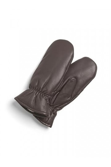 VILA Moufles En cuir Shaved Chocolate L Shaved Chocolate L