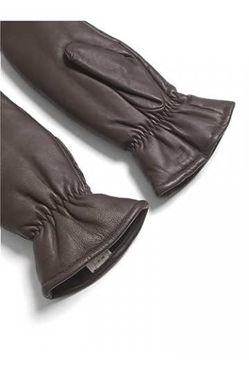 VILA Moufles En cuir Shaved Chocolate L Shaved Chocolate L