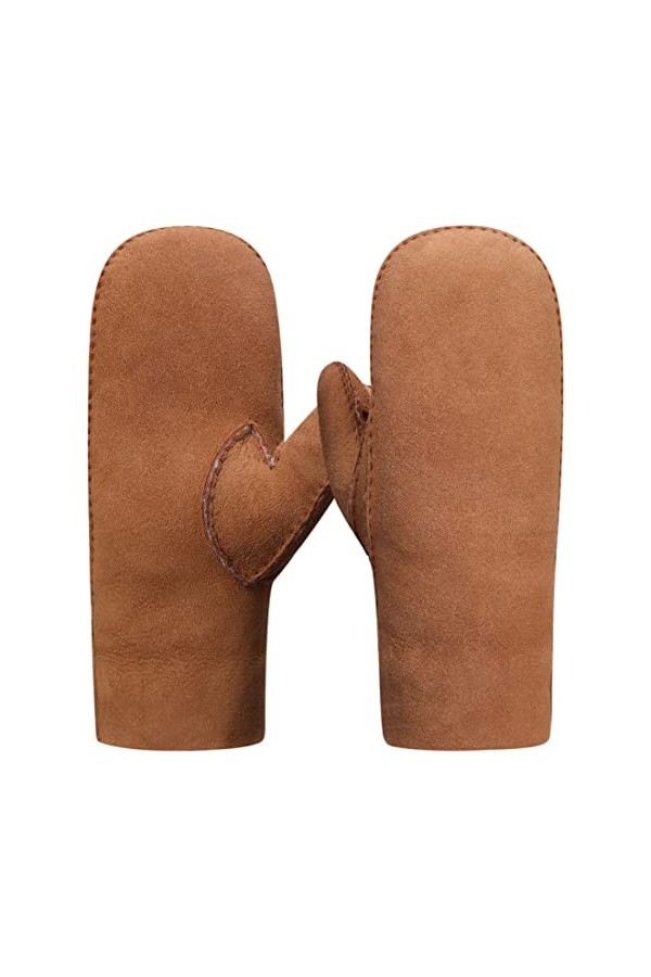 Harssidanzar Mitaines pour femmes,vraies mitaines en daim et en cachemire KL026,Chameau,taille M