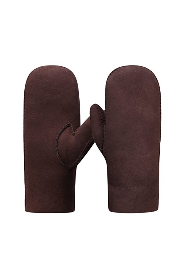 Harssidanzar Mitaines pour femmes,vraies mitaines en daim et en cachemire KL026,Chameau,taille M