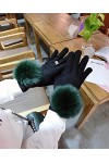 Focisa Gants Gloves Moufles Hiver Homme Femme Gants Bowknot Camellia Gants Femme Mode Style Coréen Gants Chauds Écran Tactile