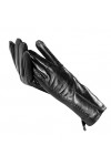 Dndrdhfb Gants dhiver en cuir pour femme, solides, courts, froids, chauds, pour conduite en plein air, moto, moufles blanche