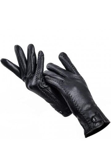 TJOIUY Gants dhiver Mode véritables Gants en Cuir pour Femmes Gants dhiver Confortables et Chauds pour Femmes Gants de Prot