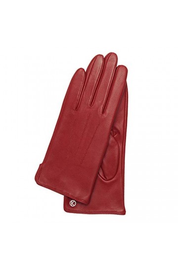 KESSLER Carla Gants en cuir synthétique classique pour femme avec fente latérale - Rouge - Large