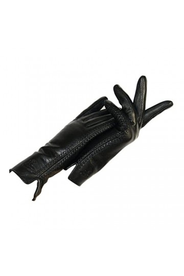 Saeohnssty Gants dhiver en cuir pour femme - Chaud et moelleux - Doublure en laine de cerf - Moufles courtes, standard, 59.7