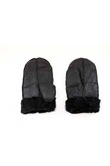 A to Z Leather - Gant - Femme noir Black with Black Fur Small