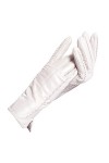 YMBHUO des Gants Gants for Femmes en Cuir Blanc, gargeon en Coton Chaud, Gants en Cuir de Mode, Gants en Cuir Chaud Hiver Mod