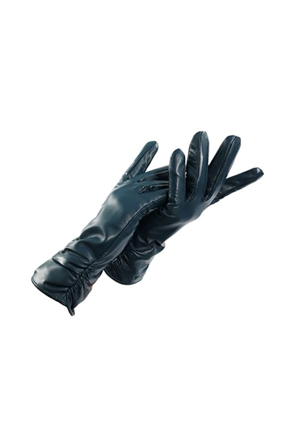 TJOIUY Gants dhiver Cuir Dames Gants Design De Mode Couleur en Peau De Mouton Épaissi Chaud Gants dhiver Doublure Mitaines 