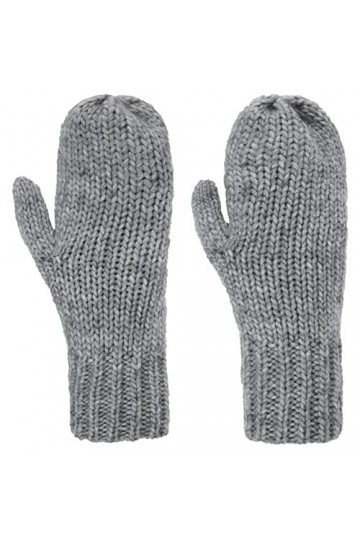 Seeberger Moufles avec Doublure Polaire gants en tricot taille unique - gris 