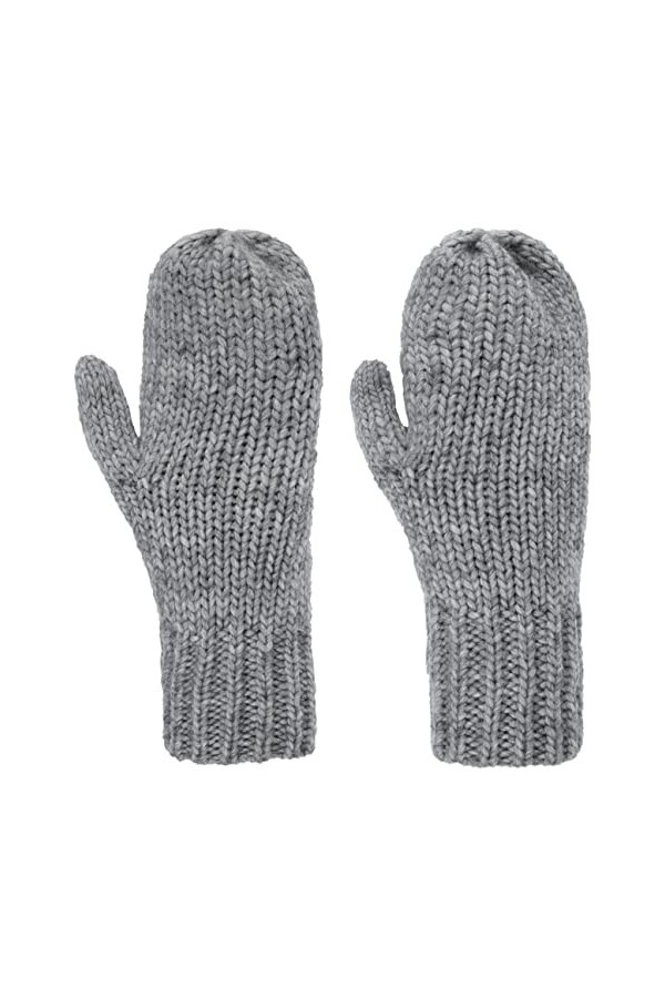 Seeberger Moufles avec Doublure Polaire gants en tricot taille unique - gris 