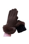 ZAJ Garder au Chaud Gants Thermiques en Laine - Gant de Doigts fendus for Femmes - Gants en Peluche Confortables - Gants déc