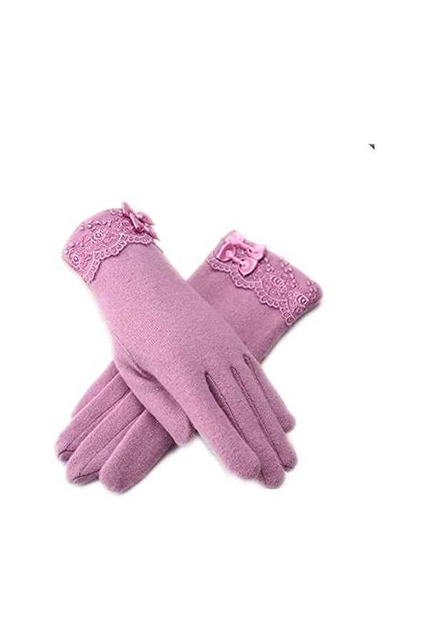 GHCXY Moufles unisexes pour adulte - Pour lautomne et lhiver - Version glamour coréenne - Écran tactile - Gants épais - Ros