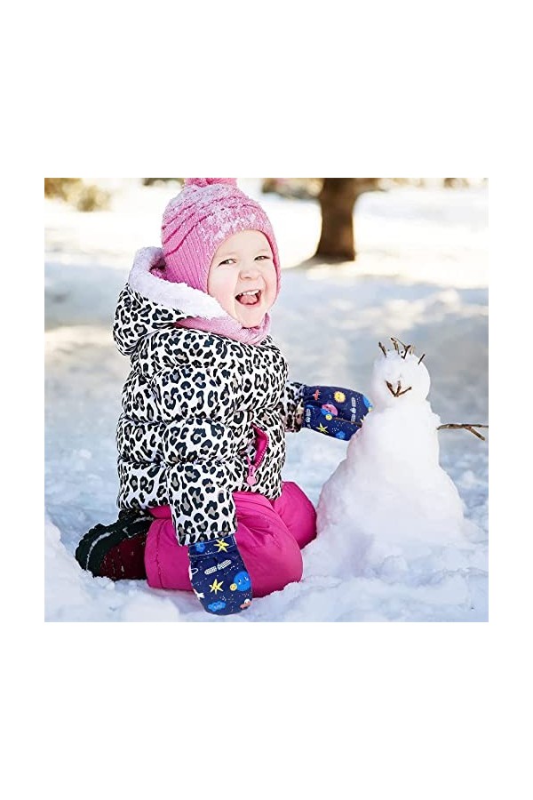 Gants Chauffe-Mains Ski Bébé Gants pour Tout-Petits Hiver Garçons Enfants Tout-Petit Mitaines de Neige imperméables Mitaines 