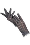 Gants en cuir synthétique pour femme - Broderie classique - Solide - Gants de conduite en cuir, beige, ^
