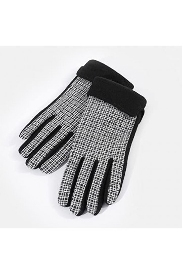 zhaohupinpai Gants en Velours pour Femmes Chauds et à la Mode dhiver, Gants résistants au Froid à épissage Simple pour Femme