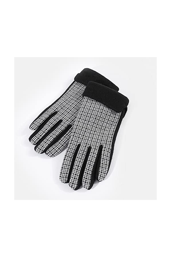 zhaohupinpai Gants en Velours pour Femmes Chauds et à la Mode dhiver, Gants résistants au Froid à épissage Simple pour Femme