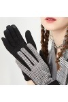 zhaohupinpai Gants en Velours pour Femmes Chauds et à la Mode dhiver, Gants résistants au Froid à épissage Simple pour Femme