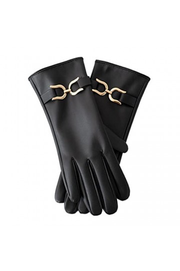 LZQPEARL Velvet Hiver Plus Puce Gants en Cuir Epaisseur Femme Equitation à écran Tactile Chaleureux Mitaines Color : A, Glov