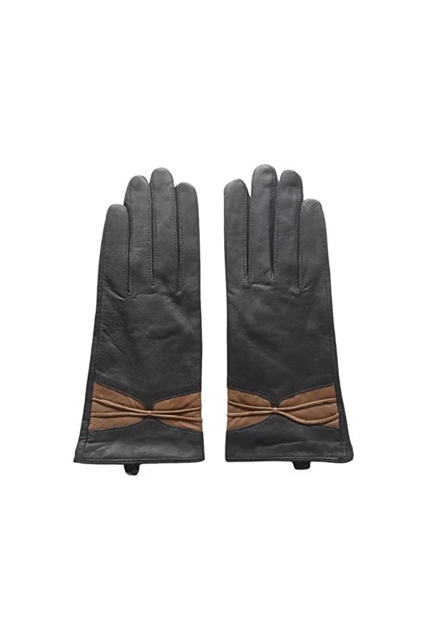 Gants Chauds Pour Femme Gants En Cuir Véritable Pour Femmes Hiver Garder Au Chaud Gants En Cuir De Chèvre Noir As